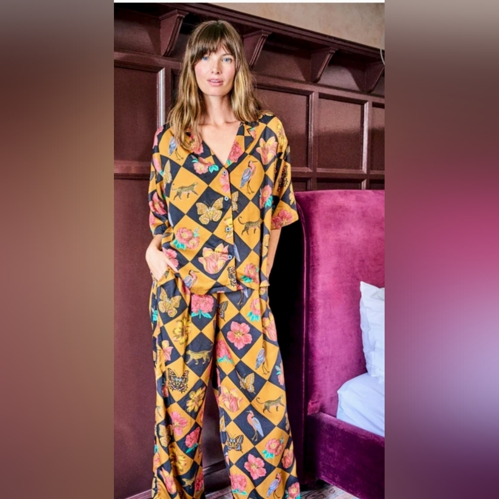 NWT Botanical Checkerboard Wildest Dreams Set, Size Small